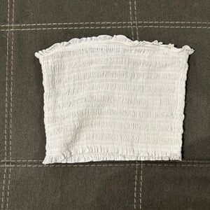 Nwot white ruffle tube top